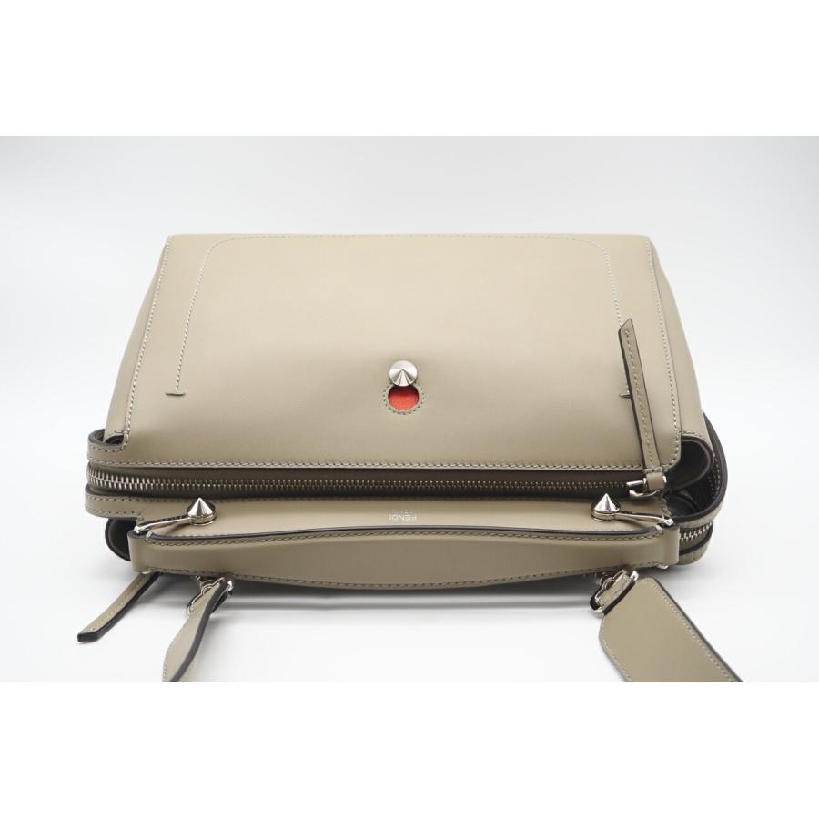 ☆安心の3大保証☆ Aランク ≪FENDI フェンディ/2WAYバッグ≫ 8BN293 ドットコム レザー ハンドバッグ ベージュ オレンジ 極美品 送料無料 ☆安心の3大保証☆ Aランク ≪FENDI フェンディ/2WAYバッグ≫ 8BN293