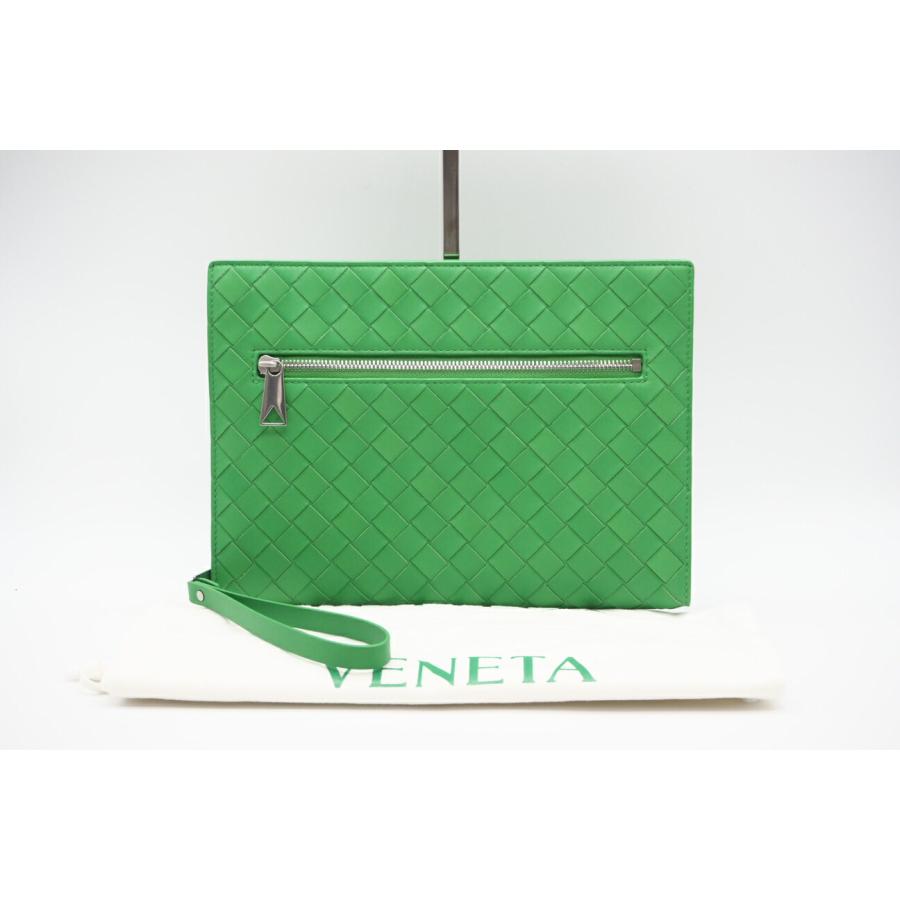 ☆安心の3大保証☆ ABランク ≪BOTTEGA VENETA ボッテガ ヴェネタ/クラッチバッグ≫ 693675 イントレチャート スモール ドキュメントケース パラキート ☆安心の3大保証☆ ABランク ≪BOTTEGA VENETA ボッテガ ヴェネタ