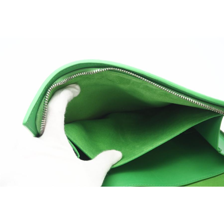 ☆安心の3大保証☆ ABランク ≪BOTTEGA VENETA ボッテガ ヴェネタ/クラッチバッグ≫ 693675 イントレチャート スモール ドキュメントケース パラキート ☆安心の3大保証☆ ABランク ≪BOTTEGA VENETA ボッテガ ヴェネタ