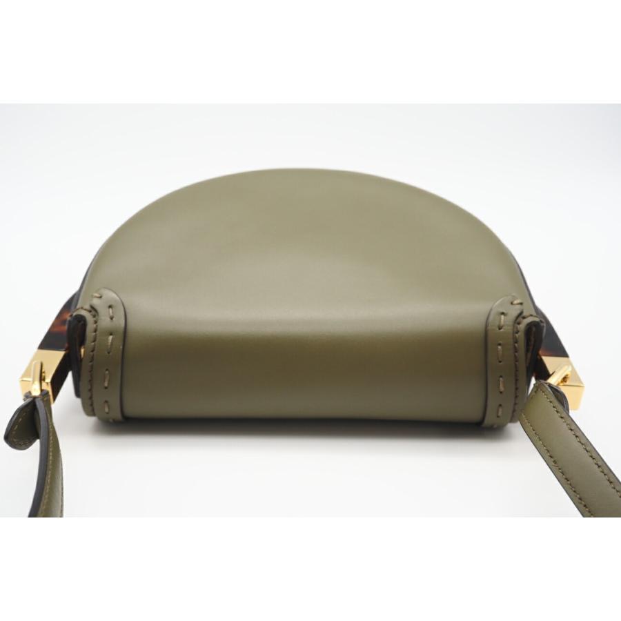 ☆安心の3大保証☆ Aランク ≪FENDI フェンディ/ショルダーバッグ≫ 8BT346 ムーンライト カーフスキン プレキシガラス カーキ ブラウン 送料無料 ☆安心の3大保証☆ Aランク ≪FENDI フェンディ/ショルダーバッグ