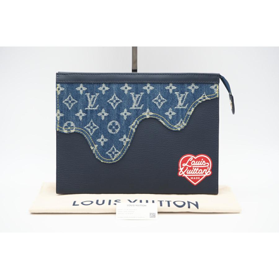 ☆安心の3大保証☆ Aランク ≪LOUIS VUITTON ルイ ヴィトン/クラッチバッグ≫ M45961 モノグラム ドリップ ポシェットヴォワヤージュ 青 赤 白 送料無料 LOUIS VUITTON（ルイ・ヴィトン） ☆安心の3大保証☆ Aランク ≪LOUIS