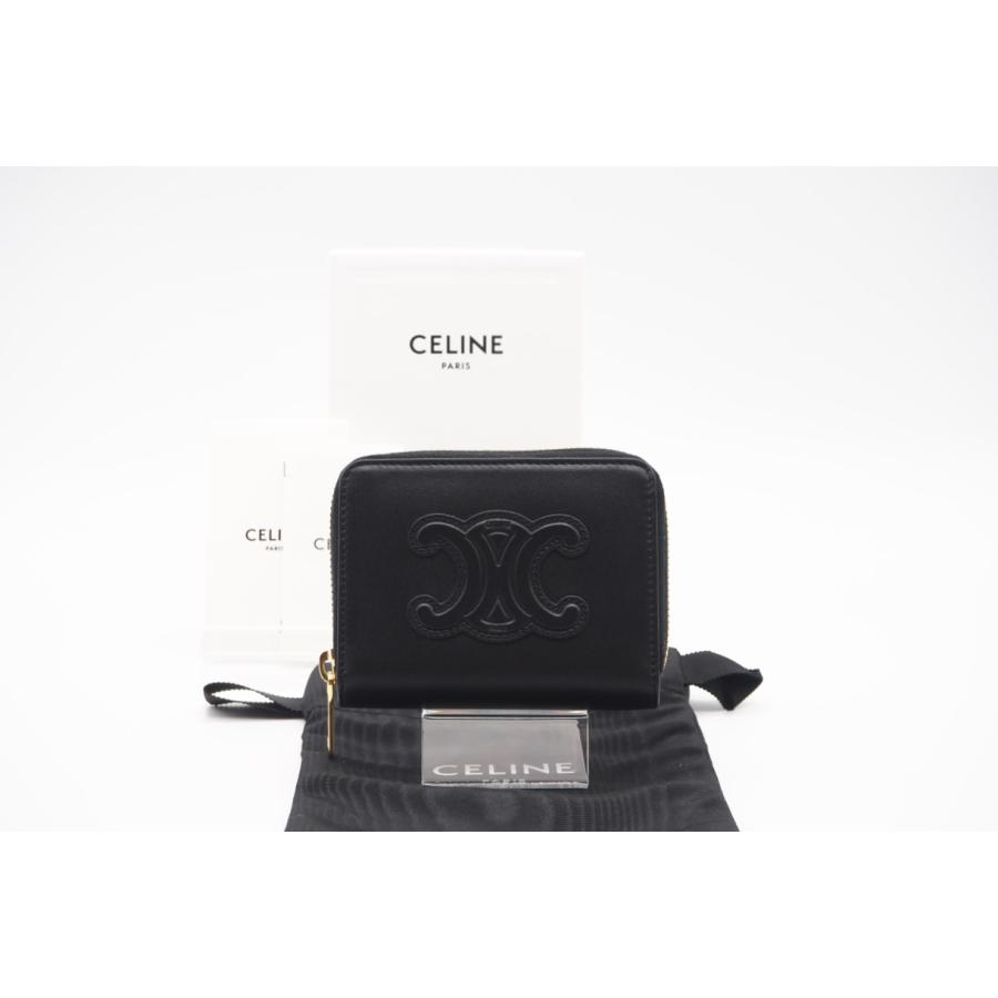 CELINE セリーヌ コンパクトジップウォレット トリオンフ 黒 小銭入れ