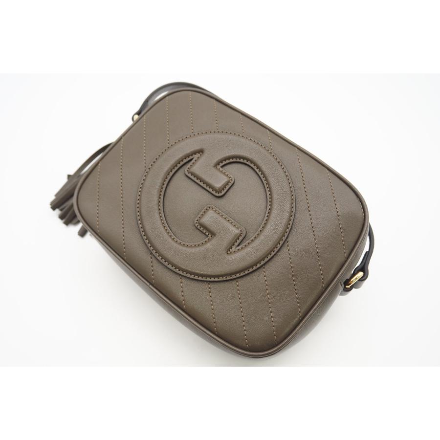 ☆安心の3大保証☆  Aランク ≪GUCCI グッチ/ショルダーバッグ≫ 742360 ブロンディ レザー スモール レザー カーキ ロゴ 未使用品 送料無料 ☆安心の3大保証☆ Aランク ≪GUCCI グッチ/ショルダーバッグ≫ 742360