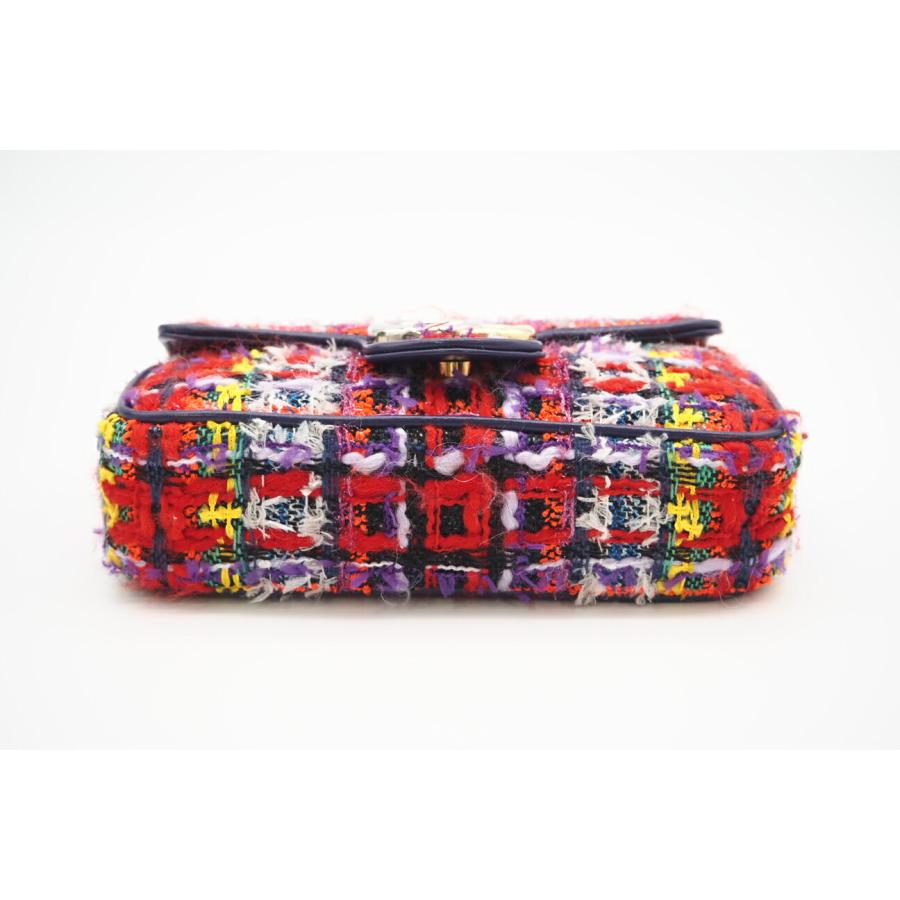 ☆安心の3大保証☆ ABランク ≪GUCCI グッチ/ショルダーバッグ≫ 476433  GGマーモント ツイード スーパーミニバッグ マルチカラー 美品 送料無料 ☆安心の3大保証☆ ABランク ≪GUCCI グッチ/ショルダーバッグ