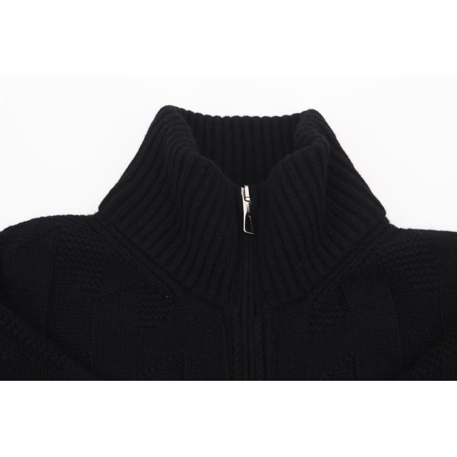 ☆安心の3大保証☆ Aランク ≪HERMES エルメス/ジャケット≫ 4E2226D3 ウール ナイロン ブルゾン ニット ブラック メンズ 極美品 送料無料 HERMES（エルメス） ☆安心の3大保証☆ Aランク ≪HERMES エルメス