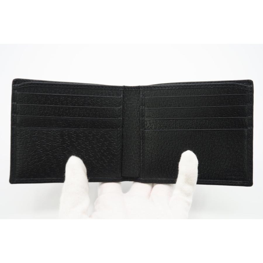 GUCCI 折りたたみ財布 黒 グッチ グッチ GUCCI メンズ 二つ折り財布 小銭入れなし AVEL グッチシマ