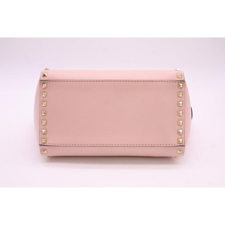 ☆安心の3大保証☆ ABランク ≪VALENTINO ヴァレンティノ/2WAYバッグ≫ BGG540BOL1 ガラヴァーニ ロックスタッズ レザー ハンドバッグ ピンク 送料無料 VALENTINO（ヴァレンティノ） ☆安心の3大保証☆ ABランク ≪VALENTINO