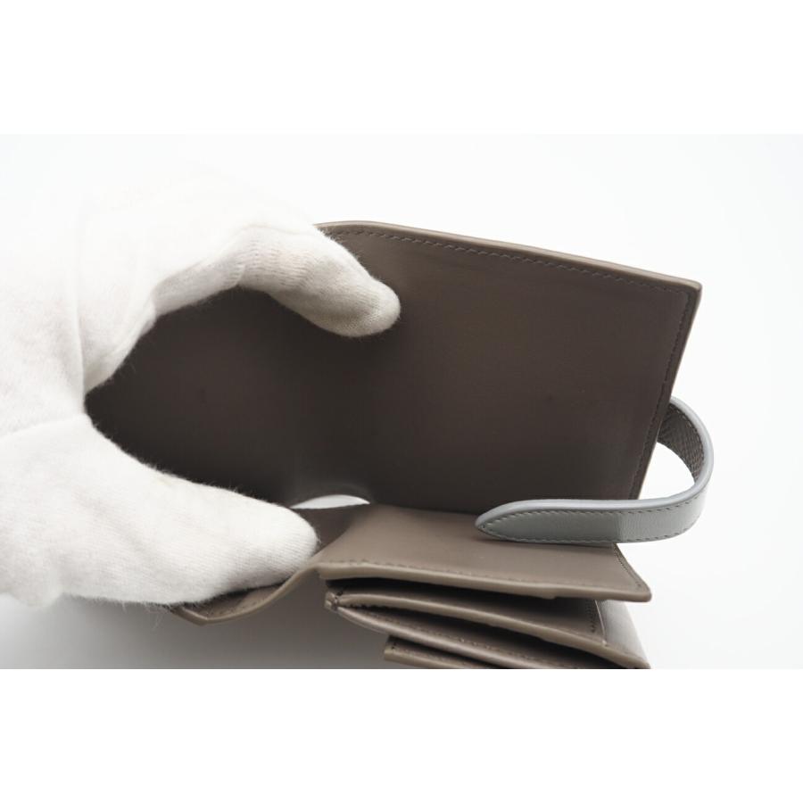 ☆安心の3大保証☆ ABランク ≪CELINE セリーヌ/二つ折り財布≫ 10H263BRU.10PI ミディアム ストラップウォレット バイカラー ブルー グレー 送料無料 CELINE（セリーヌ） ☆安心の3大保証☆ ABランク ≪CELINE セリーヌ/二