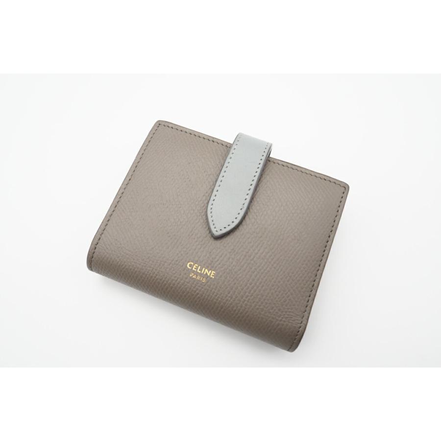 ★３日以内返品可★ CELINE セリーヌ 10H263BRU.10PI グレインドカーフスキン ミディアム ストラップウォレット バイカラー 財布 CELINE（セリーヌ） ☆安心の3大保証☆ Bランク ≪CELINE セリーヌ/二
