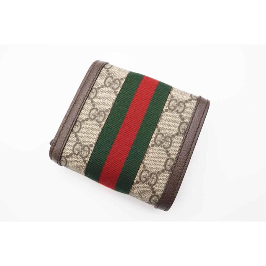 ☆安心の3大保証☆ Aランク ≪GUCCI グッチ/二つ折り財布≫ 598662 オフィディア GG ウォレット GGスプリーム ベージュ ブラウン レッド グリーン GUCCI（グッチ） ☆安心の3大保証☆ Aランク ≪GUCCI グッチ/二つ折り
