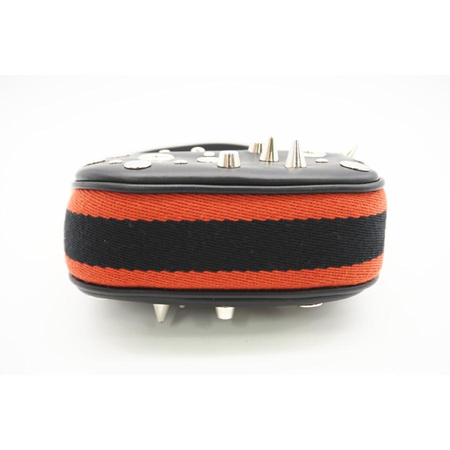 ☆安心の3大保証☆ Aランク ≪GUCCI グッチ/2WAYバッグ≫ 718512 スタッズ レザー ショルダーバッグ ミニ ブラック ゴールド シルバー マルチカラー GUCCI（グッチ） ☆安心の3大保証☆ Aランク ≪GUCCI グッチ/2WAY