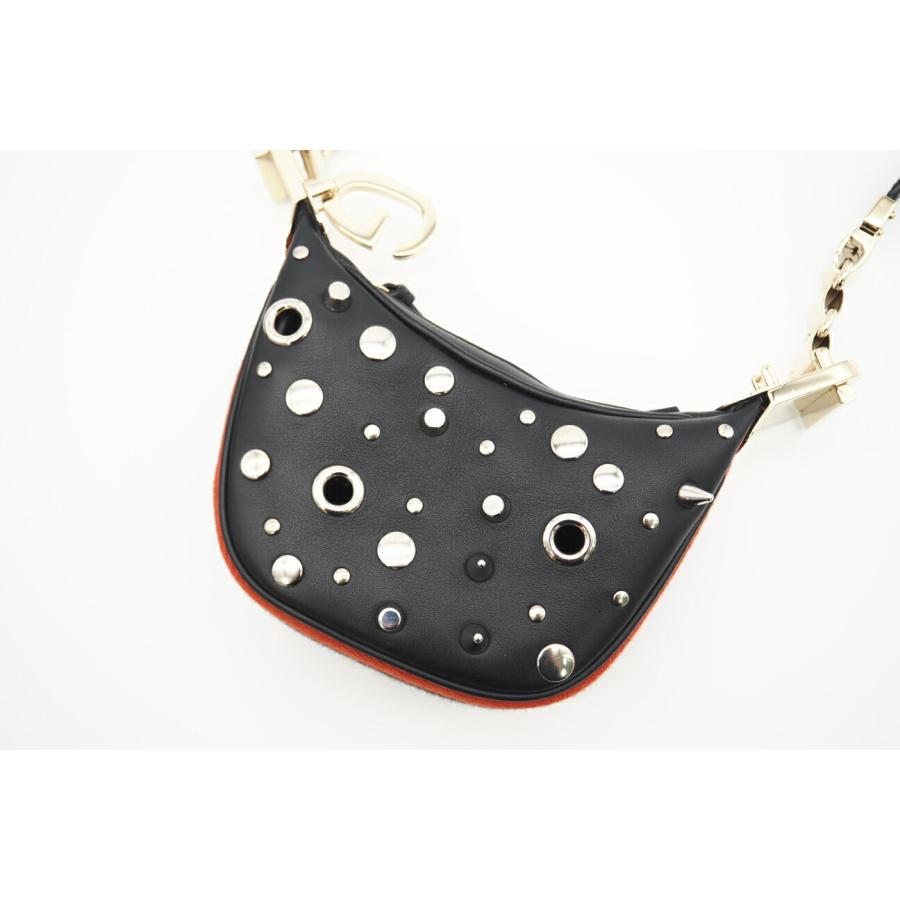 ☆安心の3大保証☆ ABランク ≪GUCCI グッチ/2WAYバッグ≫ 718512 スタッズ レザー ショルダーバッグ ミニ ブラック ゴールド シルバー マルチカラー GUCCI（グッチ） ☆安心の3大保証☆ ABランク ≪GUCCI グッチ/2WAY