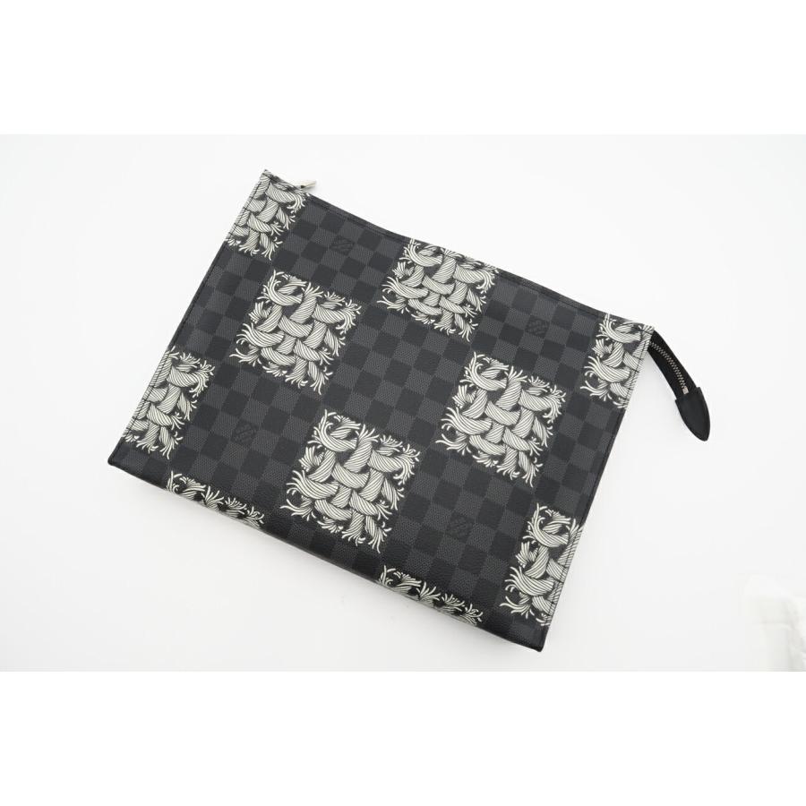 ★3日以内返品可★ LOUIS VUITTON ルイ ヴィトン ダミエ グラフィット クリストファーネメス ポシェット ヴォワヤージュ N61234 グレー ブラック LOUIS VUITTON（ルイ・ヴィトン） ☆3日以内返品可☆ ルイ ヴィトン