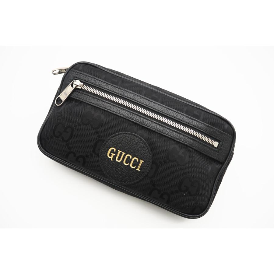 ★3日以内返品可★ GUCCI グッチ オフザグリッド  GGナイロン レザー ボディバッグ 631341 ブラック GUCCI（グッチ） ☆3日以内返品可☆ オフザグリッド GGナイロン レザー
