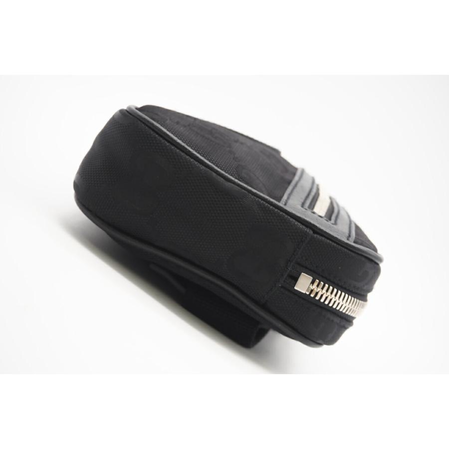 ★3日以内返品可★ GUCCI グッチ オフザグリッド  GGナイロン レザー ボディバッグ 631341 ブラック GUCCI（グッチ） ☆3日以内返品可☆ オフザグリッド GGナイロン レザー