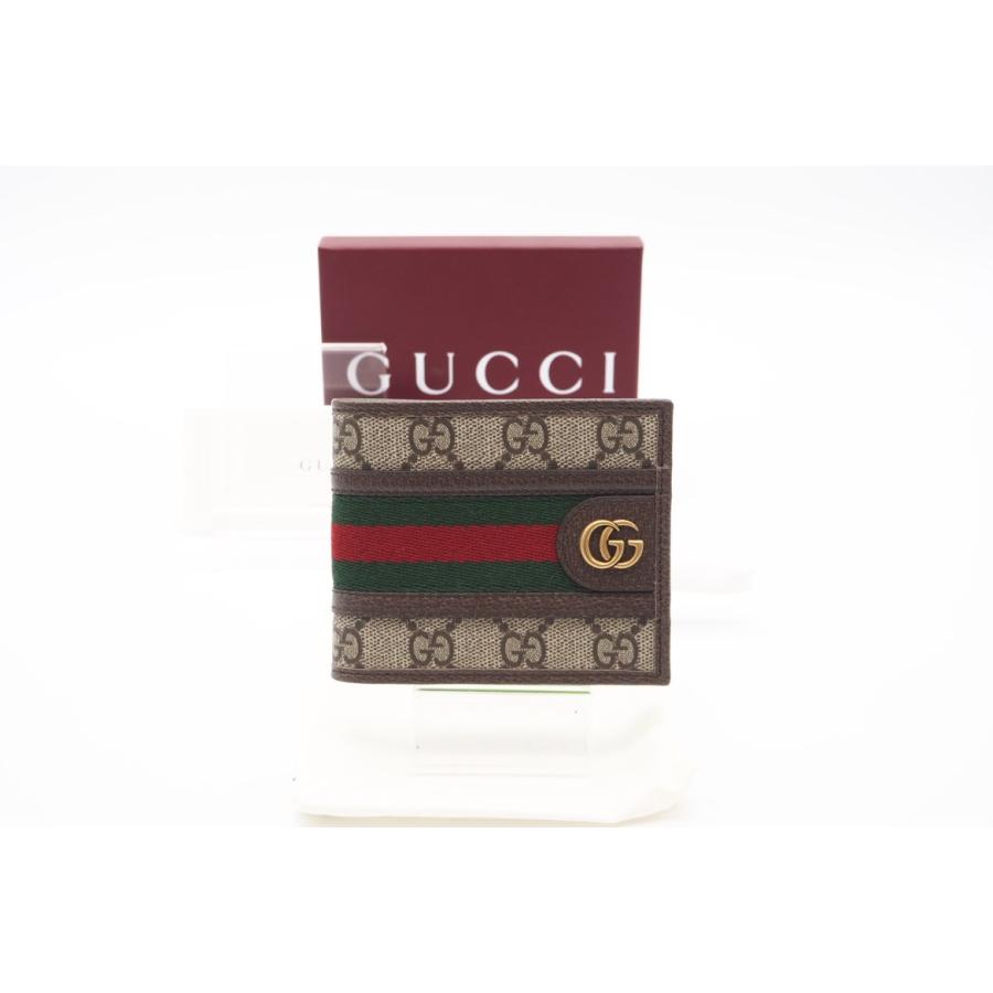★3日以内返品可★ GUCCI グッチ 597606 オフィディア GG 二つ折り札入れ ベージュ ブラウン レッド グリーン 財布 GUCCI（グッチ） ☆3日以内返品可☆ 597606 オフィディア GG 二つ折り