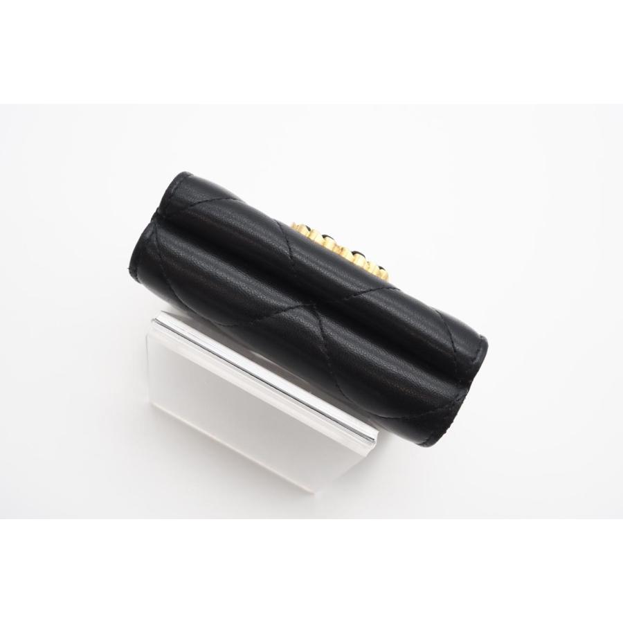 ★3日以内返品可★ CHANEL シャネル AP1789 ラムスキン 19 スモール フラップ ウォレット ブラック ピンク 財布 CHANEL（シャネル） ☆3日以内返品可☆ AP1789 ラムスキン 19 スモール