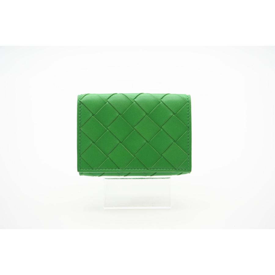 ★３日以内返品可★ BOTTEGA VENETA ボッテガ ヴェネタ 667036 マキシイントレチャート コンパクトウォレット パラキート グリーン 財布 ☆3日以内返品可☆ BOTTEGA VENETA ボッテガ ヴェネタ 667036 マキシ