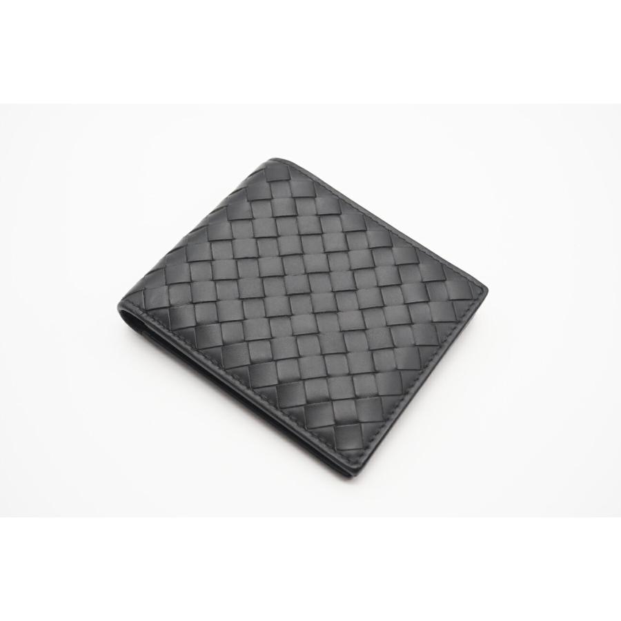 【未使用】ボッテガ コンパクトウォレット イントレチャート ブラック ☆3日以内返品可☆ BOTTEGA VENETA ボッテガ ヴェネタ 743211