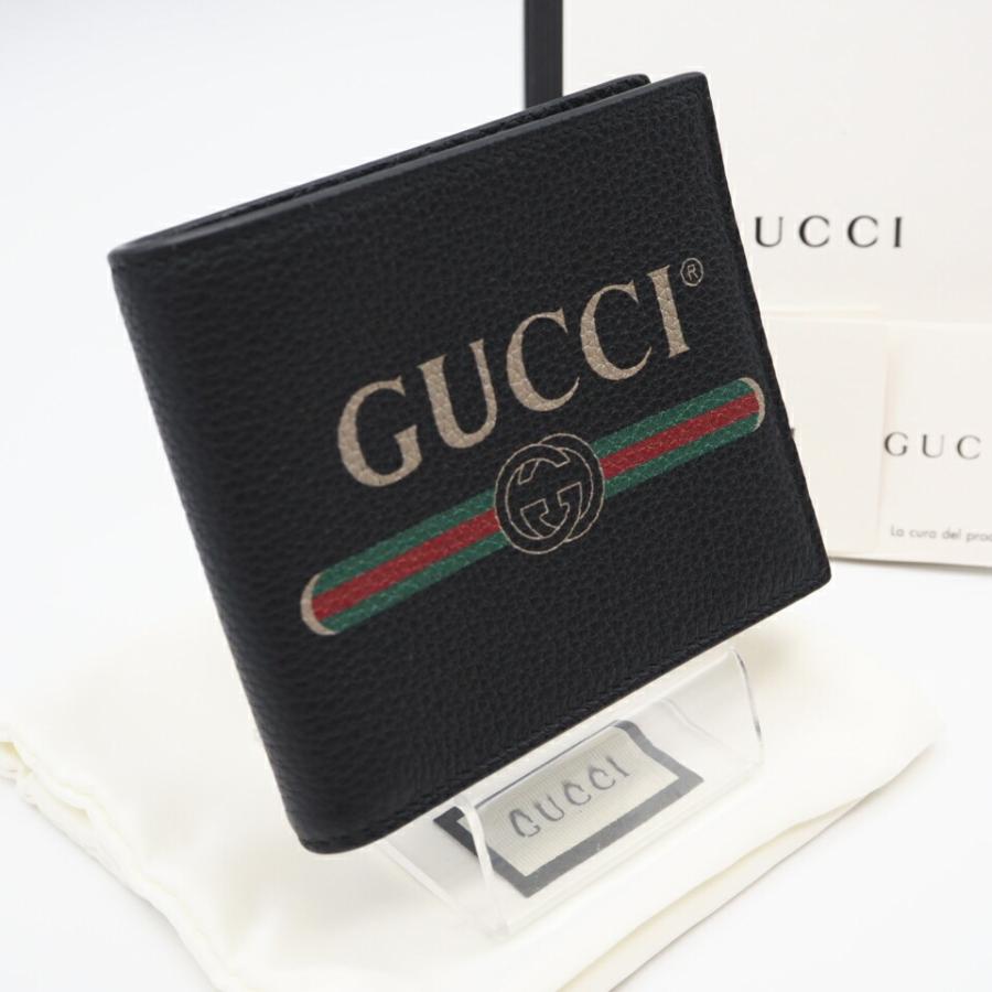 ！極美品！　GUCCI グッチ　ブラック　折り財布　コンパクト GUCCI】グッチ グッチシマ 547070 三つ折り財布 レザーレディース 3