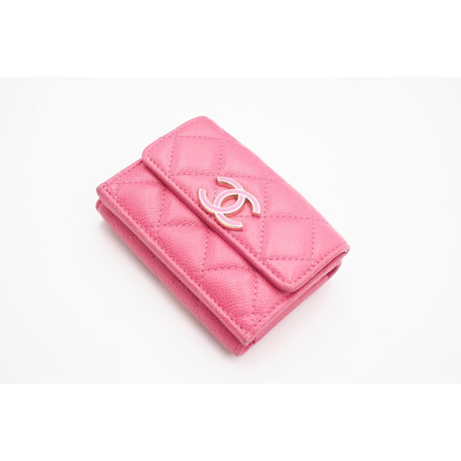 ☆安心の3大保証☆ ABランク ≪CHANEL シャネル /三つ折り財布 