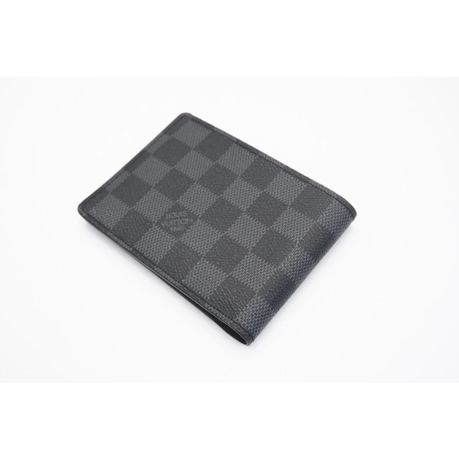 ☆安心の3大保証☆ ABランク ≪LOUIS VUITTON ルイ ヴィトン/二つ折り財布≫ N62663 ダミエ グラフィット ポルトフォイユ ミュルティプル｜biclock｜03