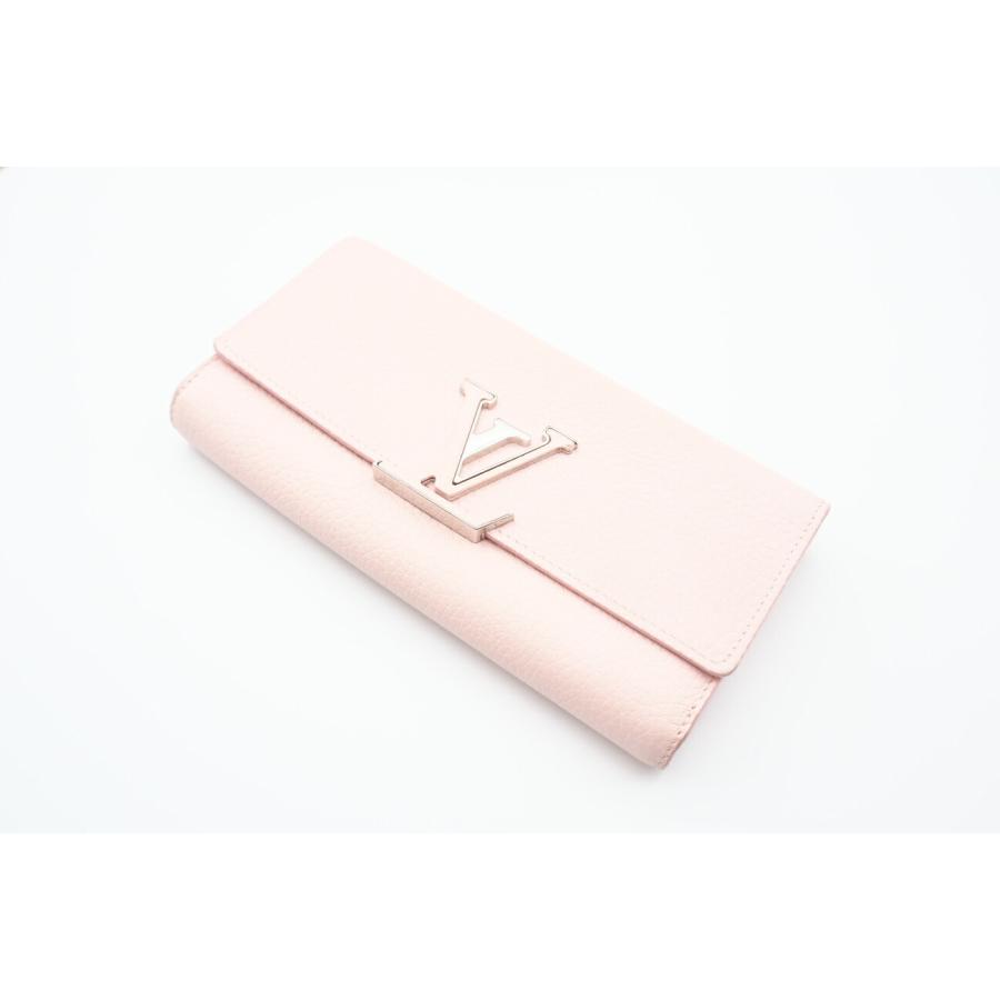 ☆安心の3大保証☆ Bランク ≪LOUIS VUITTON ルイ ヴィトン/二つ折り長財布≫ M69806 トリヨン ポルトフォイユ カプシーヌ バブルガムピンク