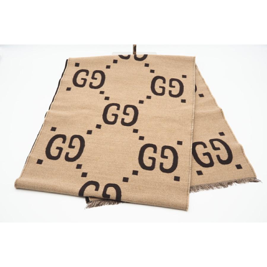 ◇グッチ◇495592/ウール×シルク/マフラー/ブランド 人気【グッチ】GGジャカード ウールシルク マフラー 国内発送