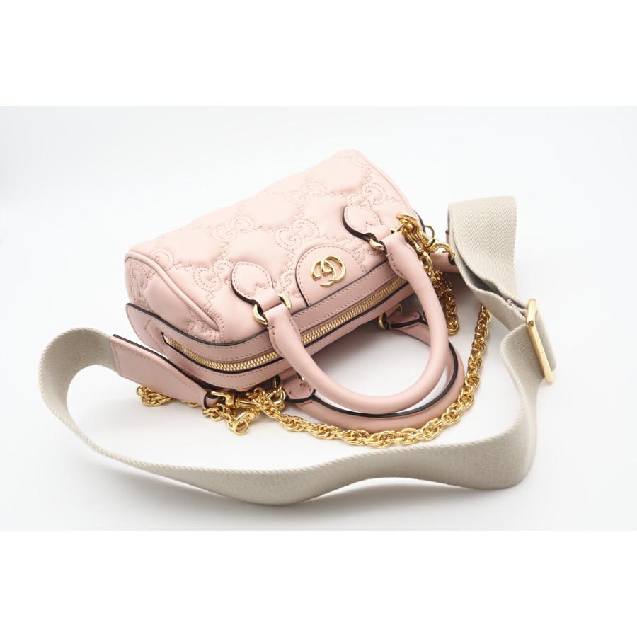 ☆安心の3大保証☆ Aランク ≪GUCCI グッチ/3WAYバッグ≫ 702251 GGマトラッセ レザー ピンク ショルダーバッグ チェーン 未使用品 送料無料 ☆安心の3大保証☆ Aランク ≪GUCCI グッチ/3WAYバッグ≫ 702251 GG