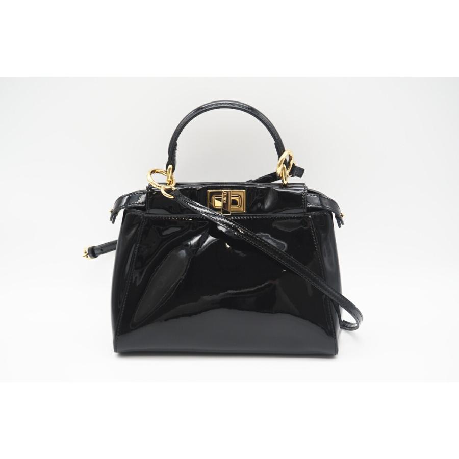 【美品】FENDI ブラック ピーカブー アイシーユーミディアム FENDI 2WAYバッグ ピーカブー アイシーユー ミディアム ブラック AB