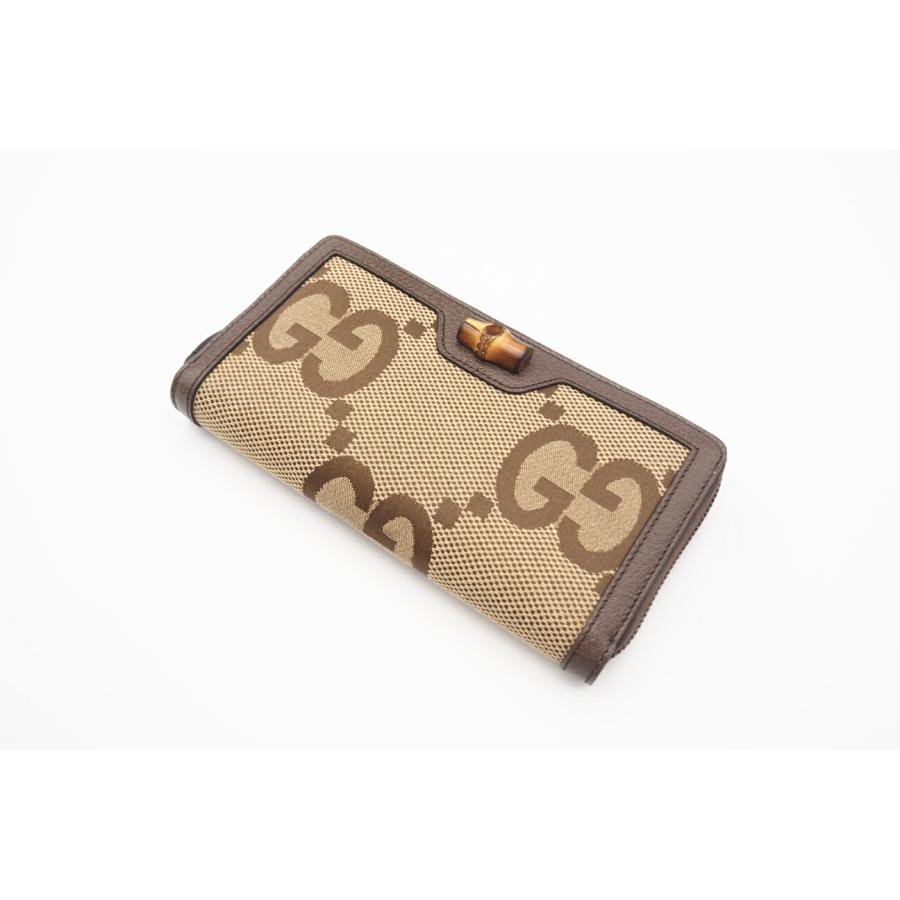 【未使用】最新現行品 GUCCI グッチ 長財布 バンブー ジャンボGG GUCCI ラウンドファスナー長財布 ジャンボGG バンブー ジップアラウンド