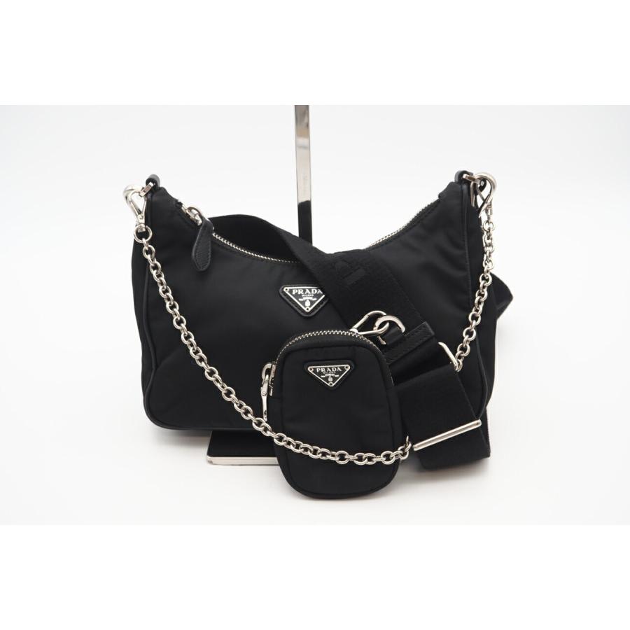 ★３日以内返品可★ PRADA プラダ 1BH204 サフィアーノ プラダ Re-Edition 2005 Re-Nylon ブラック バッグ PRADA（プラダ） ☆3日以内返品可☆ 1BH204 サフィアーノ Re-Edition