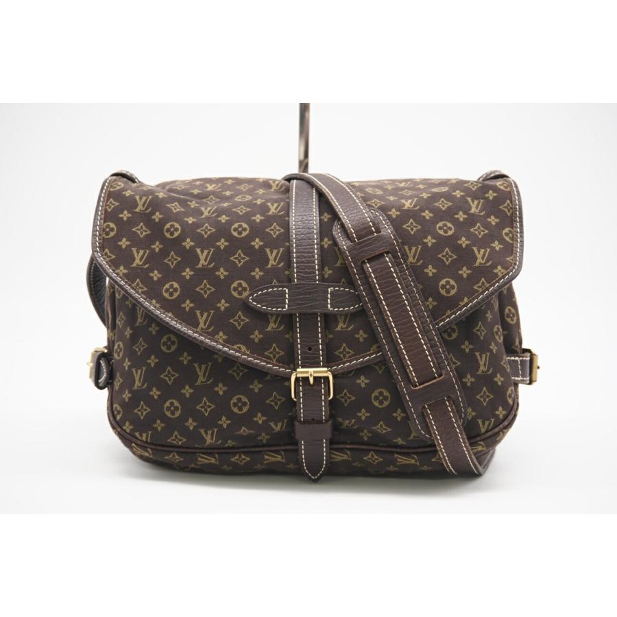 ★３日以内返品可★ LOUIS VUITTON ルイ ヴィトン M95227 モノグラム ミニ ラン ソミュール30 エベヌ ブラウン バッグ LOUIS VUITTON（ルイ・ヴィトン） ☆3日以内返品可☆ ルイ ヴィトン