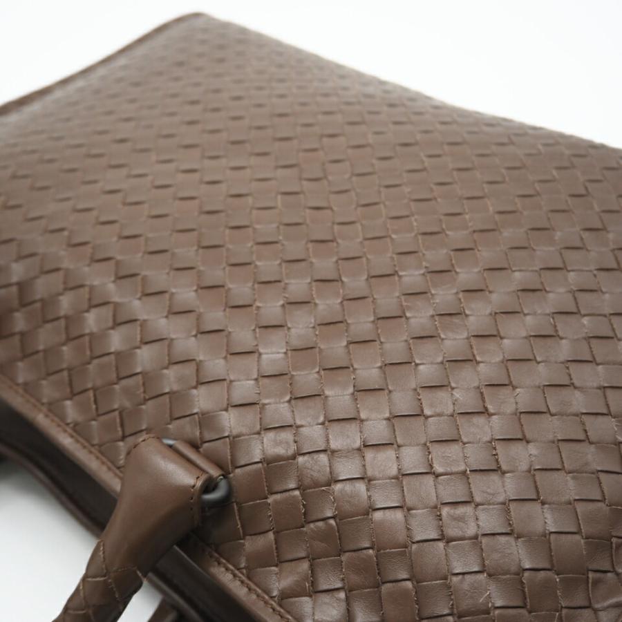 良品◇現行 ボッテガヴェネタ イントレチャート ケース ブラウン イントレチャート クレジットカードケース ブラウン[743209 VCPQ3 2877