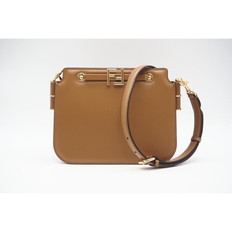 ☆安心の3大保証☆ ABランク ≪FENDI フェンディ/ショルダーバッグ≫ 8BT349 スムースレザー FFモチーフ タッチ ベージュ 美品 送料無料 ☆安心の3大保証☆ ABランク ≪FENDI フェンディ/ショルダーバッグ