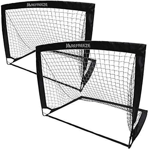 爆安プライス Refreeze リフリーズ 折りたたみ サッカーゴール 2個セット 選べる3カラー フットサル ポータブル ポップアップ ブラック 即納 最大半額 Atempletonphoto Com