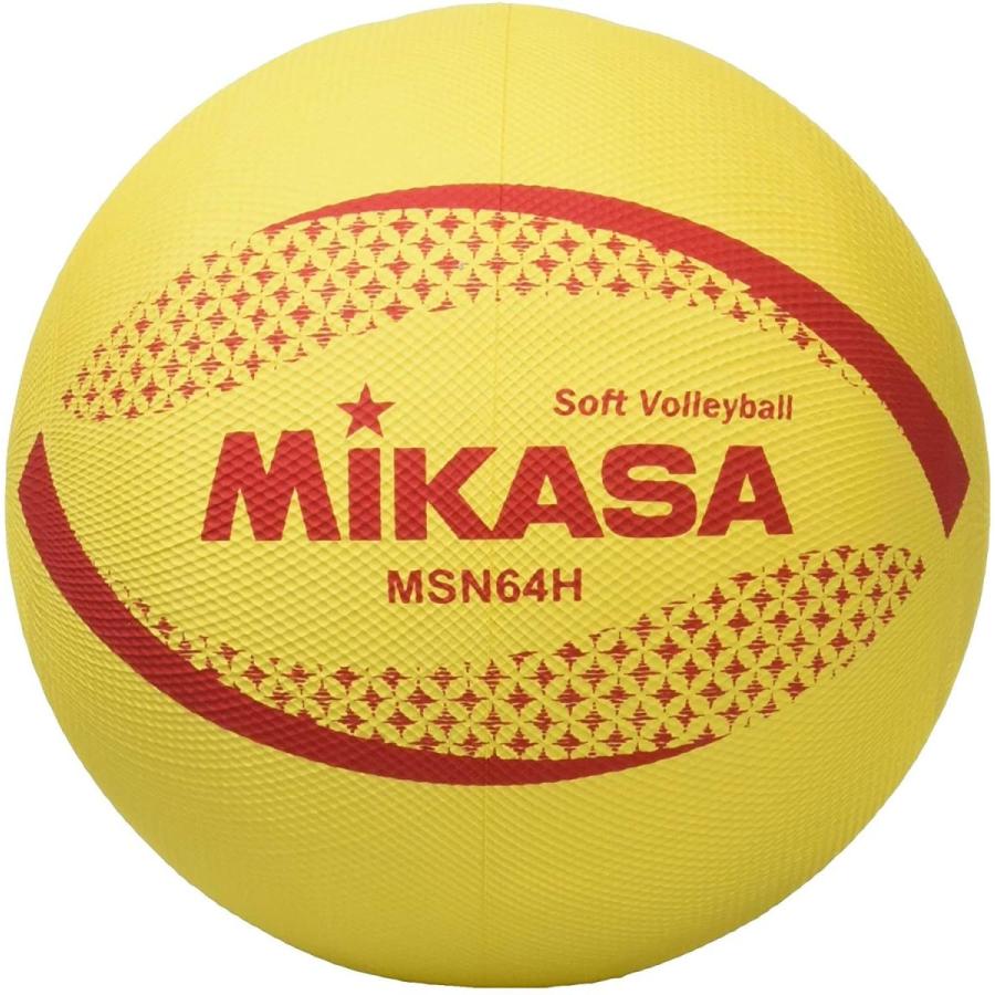 993円 在庫限り ミカサ Mikasa カラーソフトバレーボール 円周64cm 小学校高学年 5 6年生用 黄 Msn64h