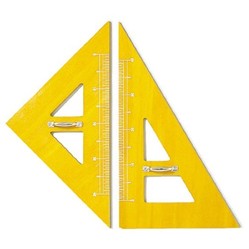 2021人気特価 ドラパス 教授用品 木製三角定規 (2ヶ1組) 11301 定規、作図用品