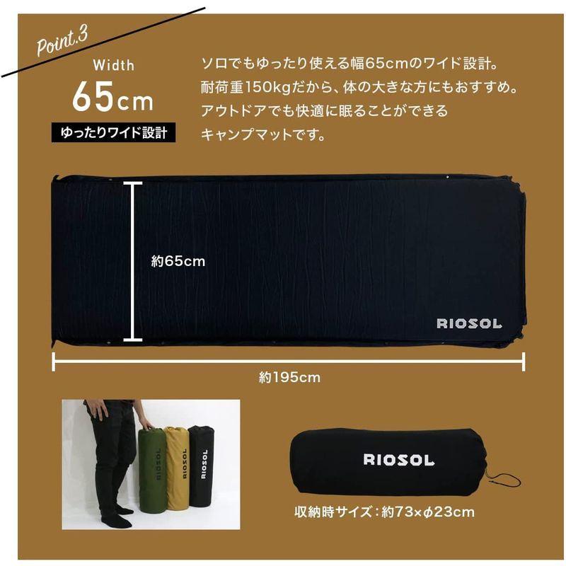 最高の品質の Riosol リオソル 65 連結可能 車中泊 キャンプ アウトドア 収納袋付き 極厚ウレタン 10cm厚さ 100 インフレータブルマット エアーベッド Binghamtonhots Com