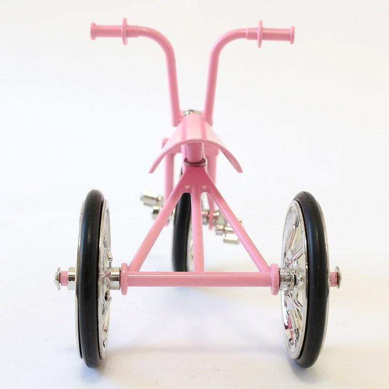 三輪車 三輪車モチーフ ミニチュア三輪車 可動式 昔ながらの三輪車模型