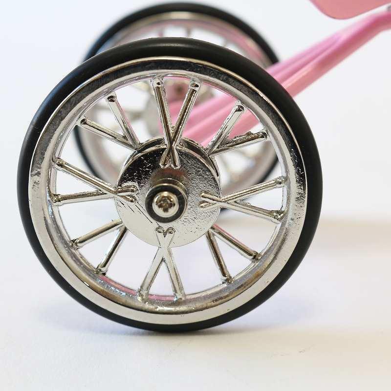 三輪車 三輪車モチーフ ミニチュア三輪車 可動式 昔ながらの三輪車模型
