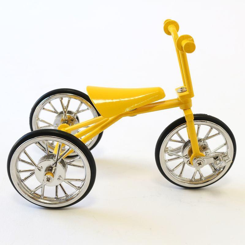 三輪車 三輪車モチーフ ミニチュア三輪車 可動式 昔ながらの三輪車模型