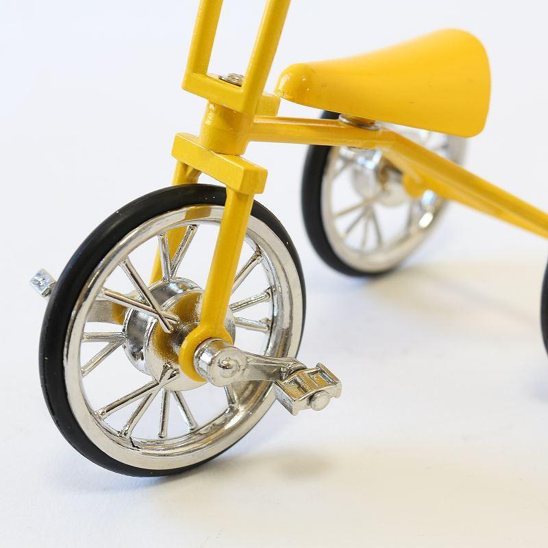 三輪車 三輪車モチーフ ミニチュア三輪車 可動式 昔ながらの三輪車模型