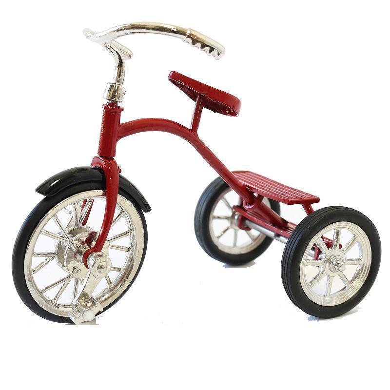 1194円 全商品オープニング価格特別価格 三輪車 三輪車モチーフ ミニチュア三輪車 可動式 昔ながらの三輪車模型 オーナメント かわいい ドールハウス ミニチュア