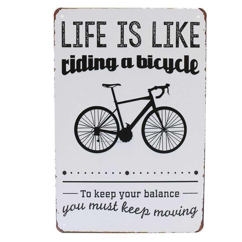 自転車柄 ブリキサイン 自転車 ブリキ看板 自転車モチーフ ブリキ