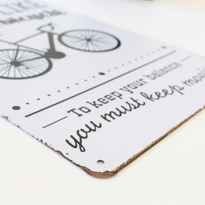 自転車柄 ブリキサイン 自転車 ブリキ看板 自転車モチーフ ブリキ