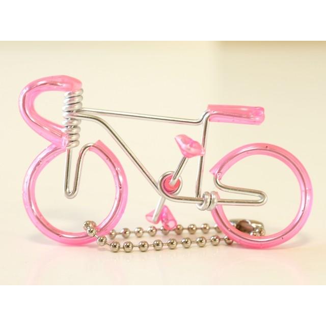 ワイヤーアート 自転車 キーホルダー ハンドメイド ワイヤー