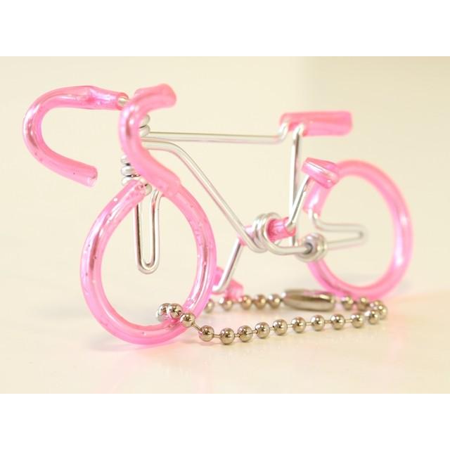 ワイヤーアート 自転車 キーホルダー ハンドメイド ワイヤー