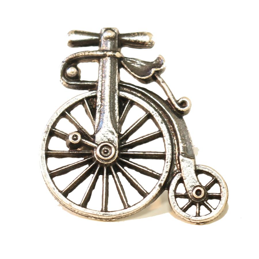 自転車 ラペルピン アンティーク調 レトロ だるま ピンバッジ ブローチ