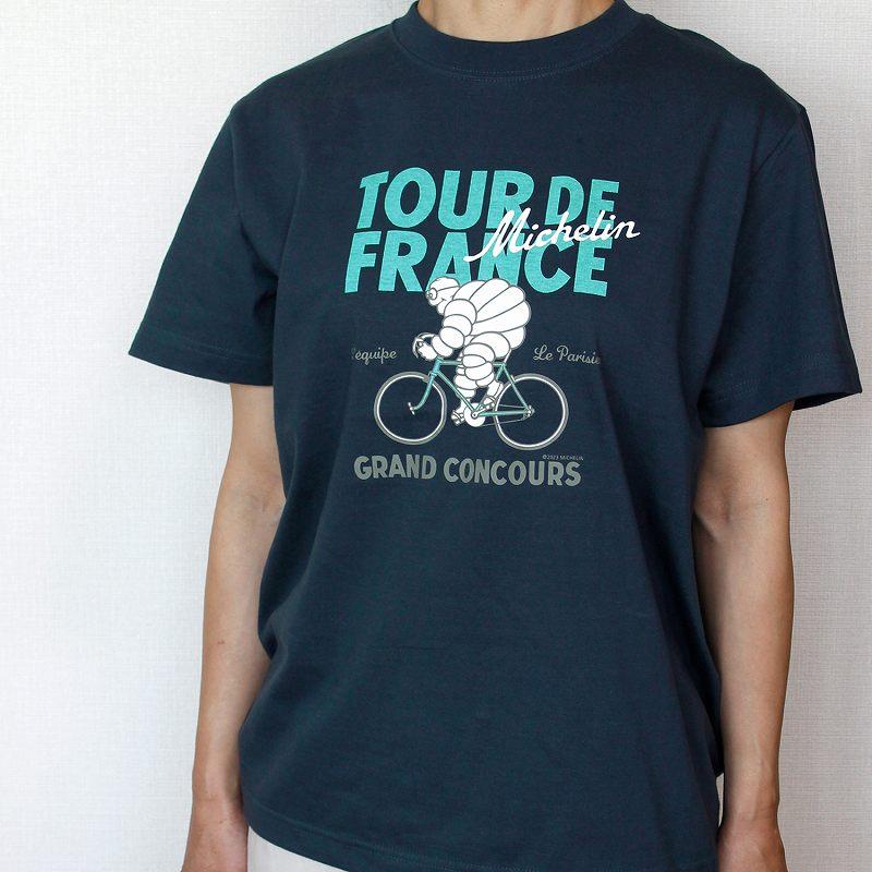 ミシュラン Tシャツ ツールドフランス ビバンダム Tシャツ 半袖 自転車 自転車柄 Michelin T-Shirt Tour de France｜bicyclegift｜04